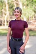 Tech Base Layer - Shirt Sleeve Burgendy